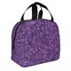 thumbnail image 2 of Easygdp Purple Glitter Bolsa Térmica Premium - Tela Oxford Impermeable, Gran Capacidad, Bolsillo Frontal, Unisex para Trabajo, Escuela, Actividades al Aire Libre y Picnics, 2 of 8