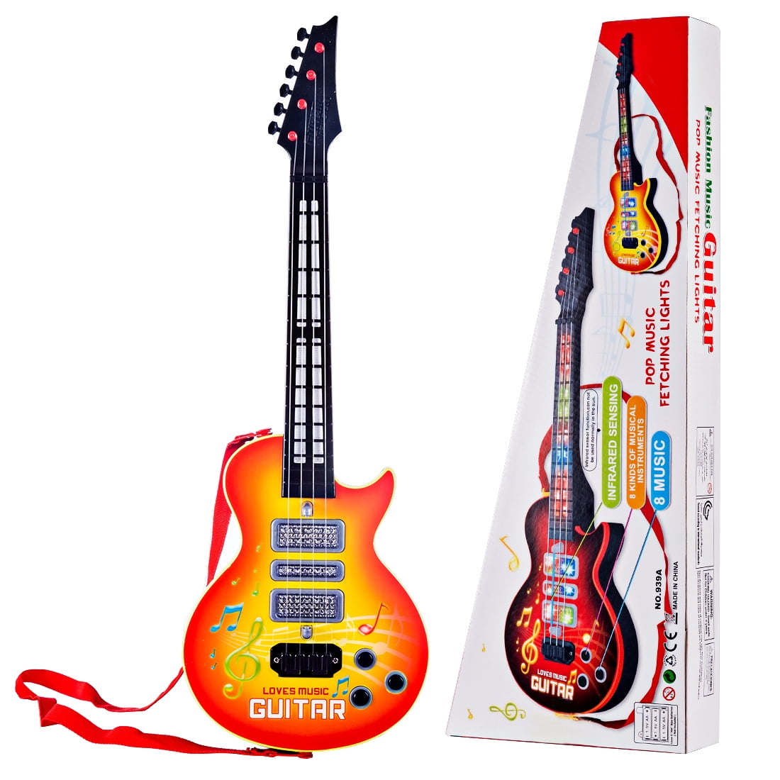 4 Strings Electric Guitar Toy Kid's Musical Instruments Educational Toy