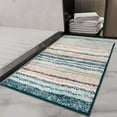 thumbnail image 6 of Unique Bargains Striped Bathroom Mat Soft Non-Slip Quick Dry Bath Rugs Blue 20" x 32", 6 of 7