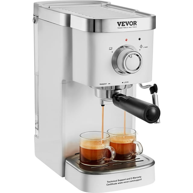 VEVOR 15-Bar, Semi-Automatic Espresso Maker with Milk Frother Steam Wand