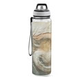 thumbnail image 2 of Sports Water Bottle 1000ML Tritan Food Grade Clear Water Bottle Fitness Outdoor Sports Bike Dragon and Sea, 2 of 7