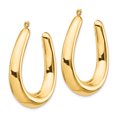 thumbnail image 2 of 14k Polished Hollow Hoop Earring Jackets S1384, 2 of 2