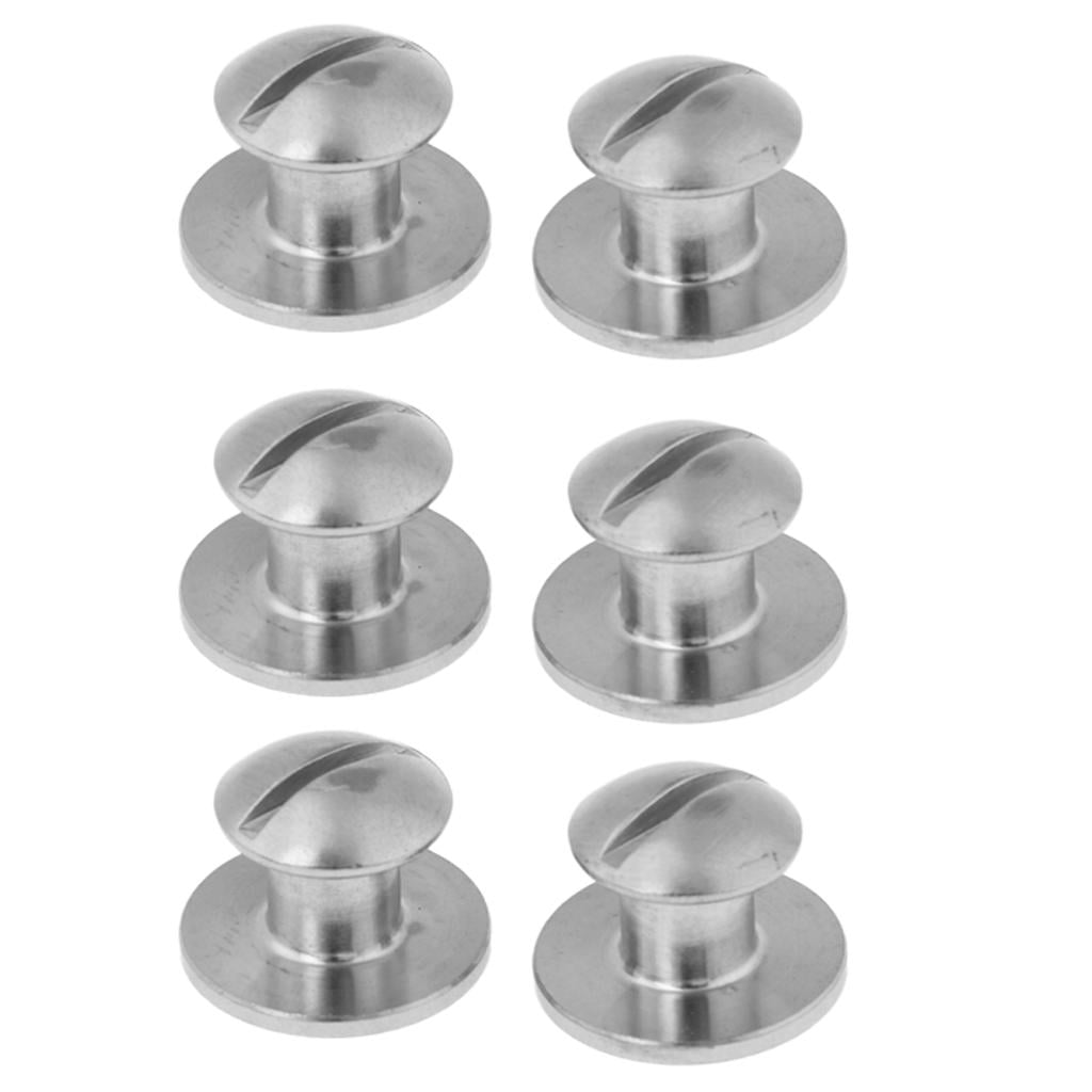 Tongina 6 Pieces Back Plate Book Screw Tech Stainless Steel Backplate Bolts Wing