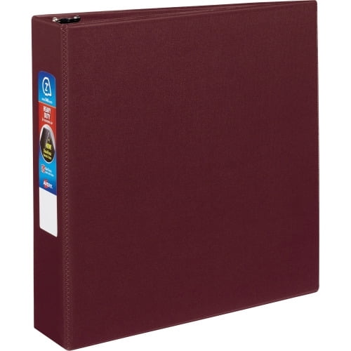 Avery 2' Heavy-Duty Binder, One-Touch EZD Ring, Maroon, 540 Sheets 2' Binder Capacity - Letter - 8 1/2' x 11' Sheet Size - 540 Sheet Capacity - 3 x D-Ring Fastener(s) - 4 Internal Pocket(s) - Pol