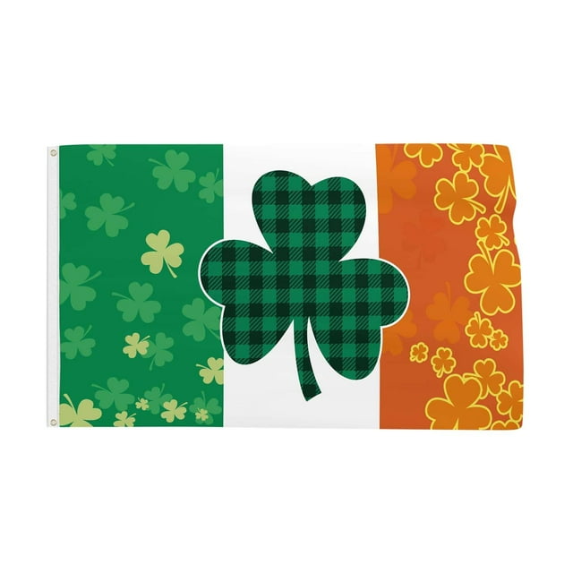 Dsscvnef St Patrick's Day Irish Flag Traditional Party Decorations Home Festival Celebration Banner Polyester Durable Decorative Accessories