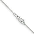 thumbnail image 3 of 14K White Gold Cable Chain Styles Necklace 16 inch .65 mm Diamond-cut Round Open Link with Lobster Clasp 0.65, 3 of 4