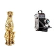 thumbnail image 1 of Figura de guepardo,Figura de guepardo dorado,adorno de escritorio moderno,Estatua de cámara,Figura coleccionable de modelo de estatua de cámara,Escaparate de accesorios, 1 of 8