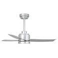thumbnail image 4 of 42" Modern Silver Dimmable DC Motor Ceiling Fan with Light and Remote for Bedroom and Office, 4 of 15
