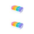 thumbnail image 3 of bedienty Plastic 7 Days Pill Case with Lids Portable Refillable Container Holder Box Organizer Personal Supplies 1Pc 2Set, 3 of 5