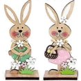 thumbnail image 1 of Wooden Easter Bunny, Wooden Easter Decorations, Decorative Easter Bunny, Easter Decorations (A-2 pcs), 1 of 5