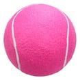 thumbnail image 2 of 1pc 20cm Inflatable Flannel Ball Large Signature Tennis Rubber Ball for Children Outdoor Sports(Pink), 2 of 7