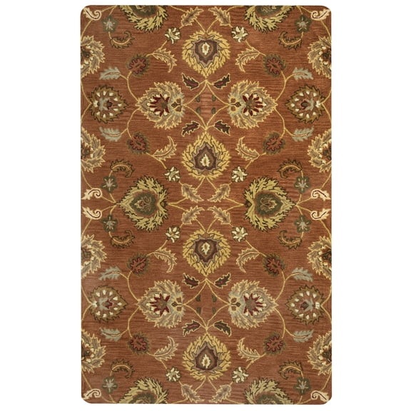 Gatney Rugs Cyclone Area Rug VN9453 Rust Ornamental Vines 10' x 14' Rectangle