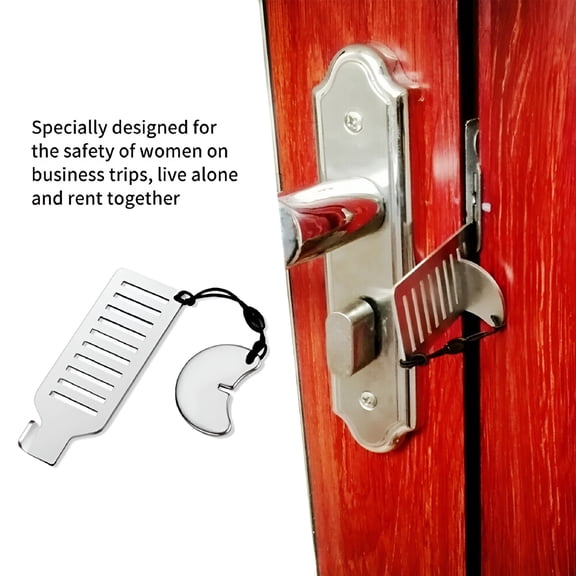 TALENO 2 PCS Portable Travel Door Lock Home Apartment Security Hotel Door Security Travel Lock for Additional Safety