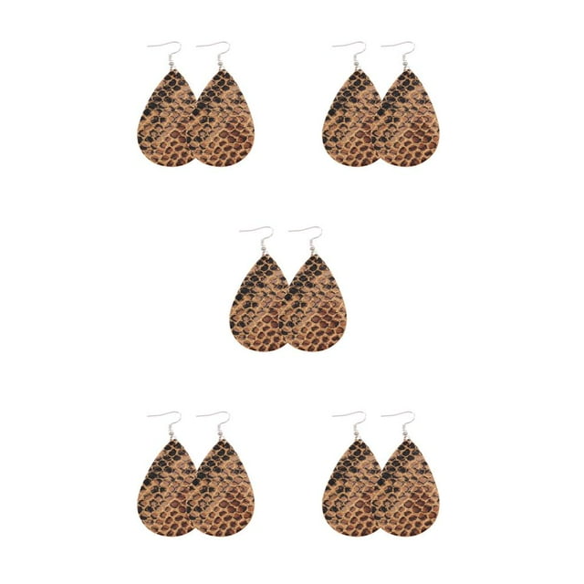yingyy Leopard Print Earrings Girl Fashion Accessory Female Jewelry Ear Dangles Type 11 5Set