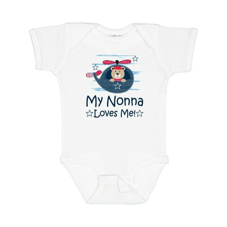 

Inktastic My Nonna Loves Me Grandson Bear Gift Baby Boy Bodysuit