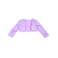thumbnail image 3 of zdhoor Kids Girls Long Sleeves Bolero Jacket Shrug Short Cardigan Sweater Wedding Prom Dress Cover Up Purple 120, 3 of 5