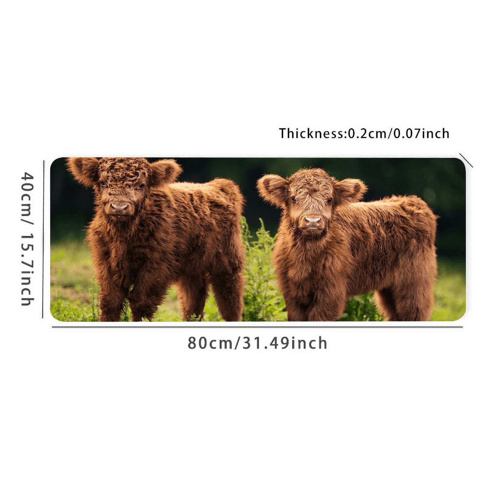 Cute Highland Cow Desk Mat Desk Pad Desk Decor Large Gaming Mouse Pad E-Sports Office Keyboard Pad Computer Mouse Non-Slip Computer Mat Gift For Teen/Boyfriend/Girlfriend