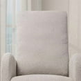 thumbnail image 6 of Nursery Rocking Chair, 25.4"W Upholstered High Back Accent Lounge Armchair with Retractable Footrest and Side Pocket, Comfy Rocker Glider Chair with Rubber Wood Legs for Living Room, Light Gray, 6 of 7