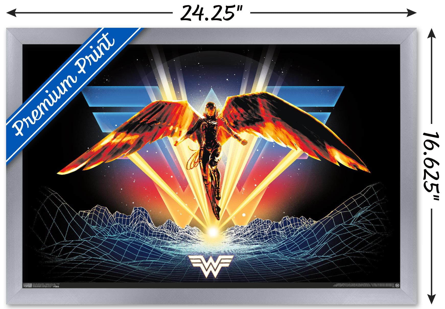 DC Comics Movie - Wonder Woman 1984 - Wings Wall Poster, 14.725" x 22.375", Framed