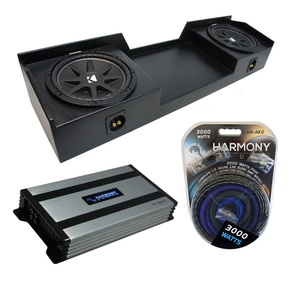 99-06 Chevy Silverado Ext Truck Kicker Comp C10 Dual 10" Rhino Sub Box HA-A800.1