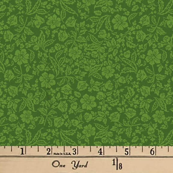 Waverly Inspirations 44" Cotton Paris Floral Sewing & Craft Fabric by the Yard, Green