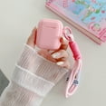 thumbnail image 5 of For Apple AirPods Pro 2 Simple Block Earphone Case Soft TPU Shockproof Pure Color Designed Case Cover With Bracelet Protective Shell,Pink, 5 of 5