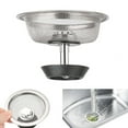 thumbnail image 2 of 1PCS Kitchen Home Sink Strainer Stopper Stainless Steel Drain Basket Waste Plug, 2 of 4