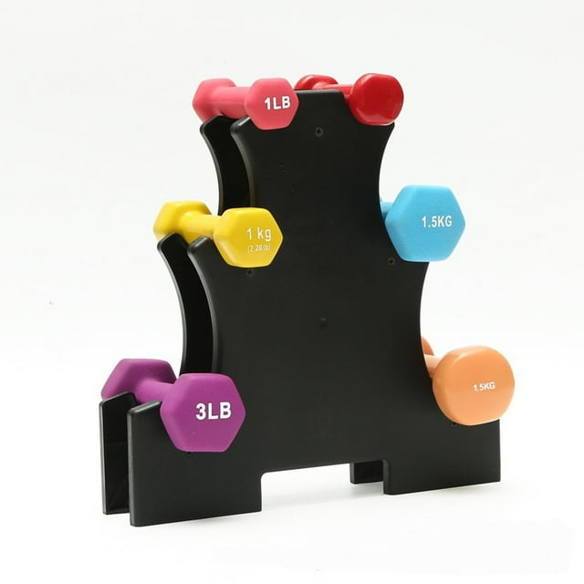 Yisang Space Saving Dumbbell Rack Storage Stand For Home Gym Fitness Weight Organization Strength Training Durable Plastic Easy Assembly