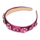 thumbnail image 1 of Bling Rhinestone Diadema Vintage Flores Rhinestone Rose Red Satin Wide Edge Diadema para mujer 5.12 x1.18, 1 of 7