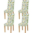 thumbnail image 2 of Easter Bunny Eggs and Flowers Spandex Chair Covers for Dining Room Set of 4, Stretch Printed Chair Protectors Covers, Removable and Washable,, 2 of 6
