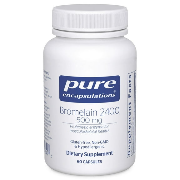 Pure Encapsulations Bromelain 2400 500 mg - For Digestive Support & Musculoskeletal Health - Supports Joints & Muscle Recovery* - Proteolytic Enzymes - Vegan - 60 Capsules
