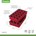 thumbnail image 4 of Tovolo Ice Mold Freezer Tray of 1.25" Cubes for Whiskey Bourbon, Spirits & Liquor, BPA-Free Silicone, Fade Resistant, Set of 2, Cayenne, 4 of 6