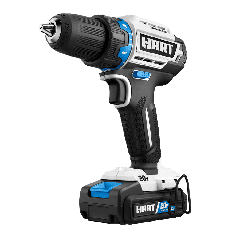 HART 20 Volt Cordless Brushless Drill and Impact Combo Kit with 10