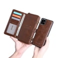 thumbnail image 1 of iPhone 11 6.1" Case,Allytech Premium PU Leather Kickstand Folio Detachable Adjustable Shoulder Strap Back TPU Cover Shockproof Full Protection Cards Slots Wallet Case for Apple iPhone 11,Brown, 1 of 1