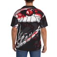 thumbnail image 3 of Fotbe Fierce Red Viper Graphic Art Camisa Estampada de Manga Corta para Hombre, Casual de Verano, Estilo Playero, Sin Arrugas-XX-Large, 3 of 5