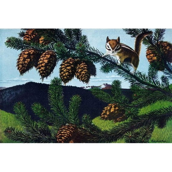 "Ground Squirrel" Painting Print on Wrapped Canvas