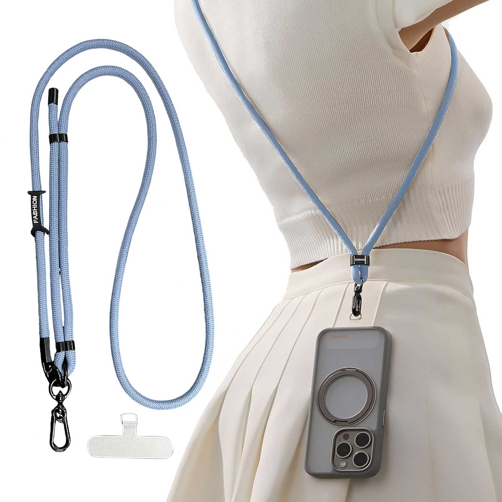 GUANGHONG Lanière De Téléphone Bandoulière Avec Languettes Réglables Antivol Pour Tous Les Téléphones Boucles En Métal Lanière De Cou Universelle Pour Femmes Et Hommes