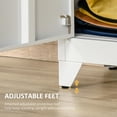 thumbnail image 3 of Demi Bonn 43" Industrial Storage Cabinet, Steel Garage Cabinet with Double Doors and Adjustable Shelves for Living Room, White, 3 of 7
