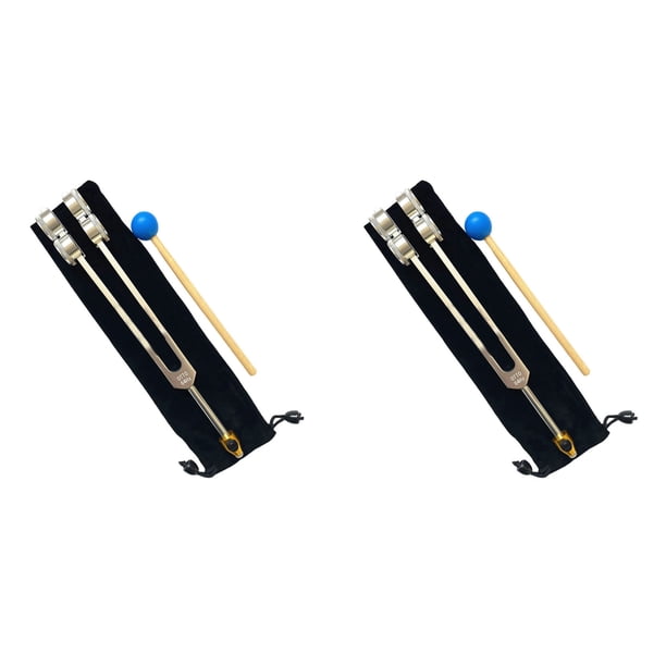 2X Herramienta de DiapasóN de Aluminio de 64 HZ con Martillo, Herramienta de Cuidado de para Terapia de DiagnóStico de VibracióN y Sonido Curativo