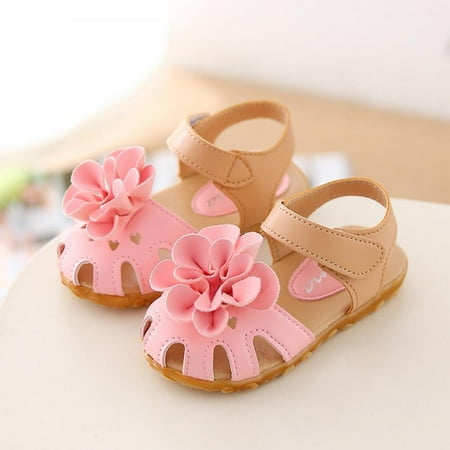 

Lovebay Girls Toddler/Little Kid Closed-Toe Flower Summer Dress Sandals Shoes