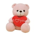 thumbnail image 2 of Oso de peluche con forma de corazón que dice "Te amo", regalo de San Valentín para niños, almohada y peluche. rosa, 2 of 9