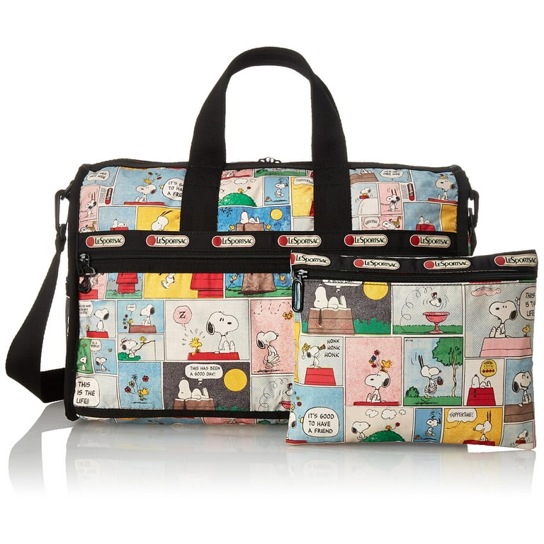LeSportsac Medium Weekender Duffel Bag (Snoopy Patchwork