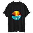 thumbnail image 7 of Fesfesfes Tee Women's Short Sleeve Summer Beach Printed Casual Top Pullover T-shirt Women's Tshirt XL(US:10), 7 of 7
