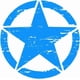 thumbnail image 1 of 50cm Big Stickers on Cars Army Star Distressed Decal for Jeep Sticker Large Vinyl Military Hood Body Graphic Fits Most Vehicles - Blue, 1 of 4