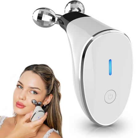 Micro-Current-Facial-Device, Face Roller Skin Care Tool, Face Massager Glossy