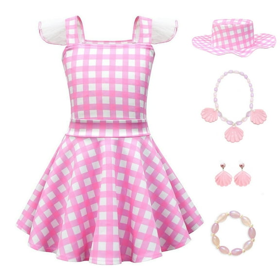 Girls Doll Costume Dress Halloween Cosplay Dress Up with Accessories, 2-8 Year
