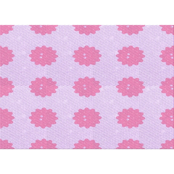 Ahgly Company Machine Washable Indoor Rectangle Transitional Deep Mauve Purple Area Rugs, 7' x 9'