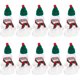 thumbnail image 4 of ColoMX 1 juego de botellas navideñas de botellas de jugo de pan de jengibre botellas de bebidas navideñas con sombreros y bufandas, 4 of 8