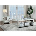 thumbnail image 2 of Acme Noralie Coffee Table Clear Glass, Mirrored & Faux Diamonds, 2 of 5