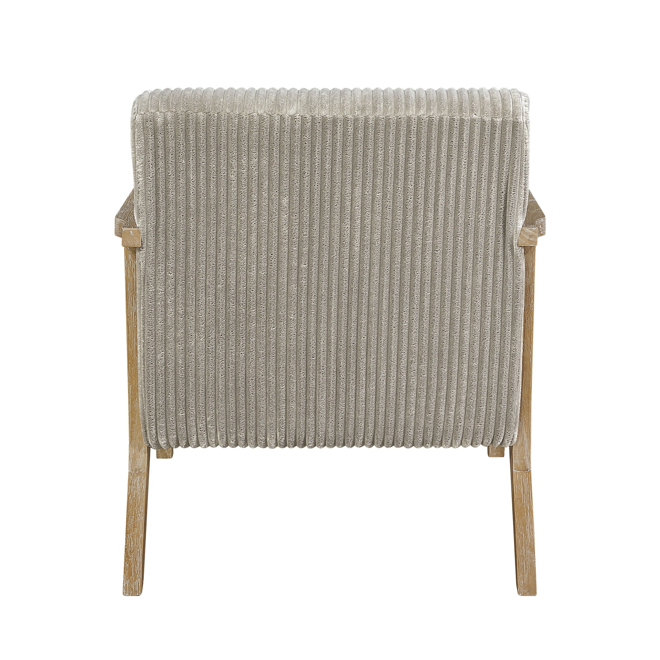 OakvillePark Papyrus Solid Rubberwood Frame Corduroy Accent Chair, Taupe